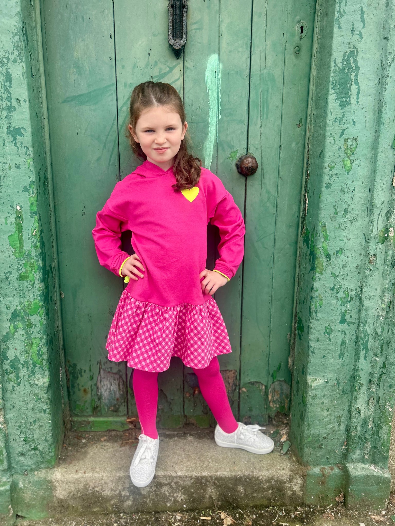 Agatha Ruiz Pink Check Hoody Dress