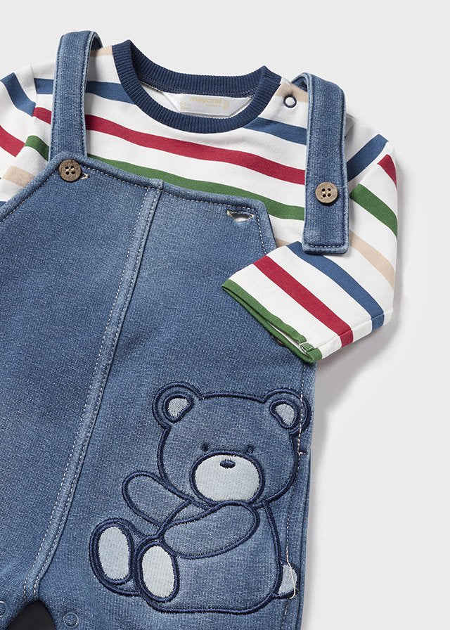 Mayoral Baby Denim Dungaree Set