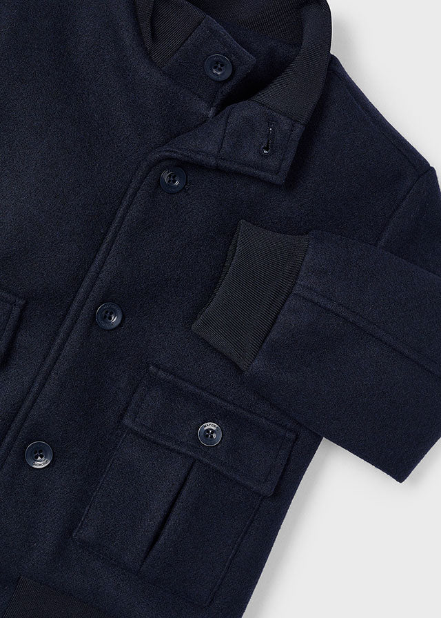 Mayoral Boys Navy Wool Bomber Jacket