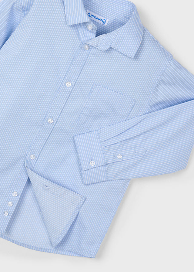 Mayoral Blue Pinstripe Shirt