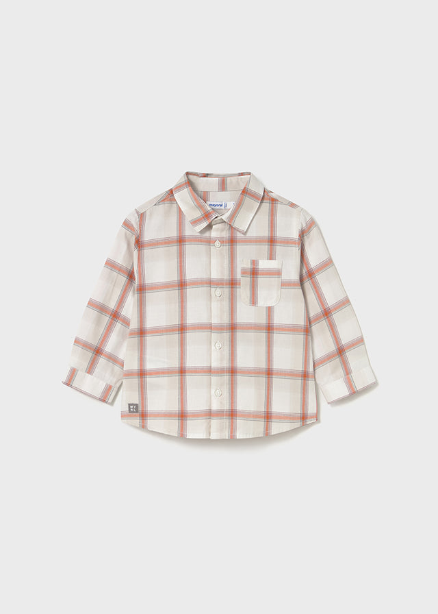 Mayoral Orange Check Shirt