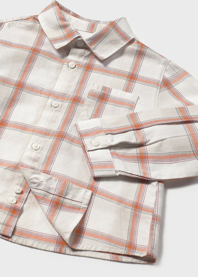 Mayoral Orange Check Shirt
