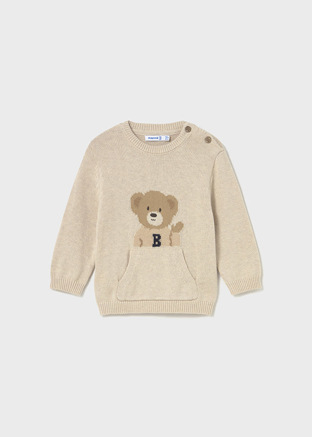 Mayoral Beige Teddy Jumper
