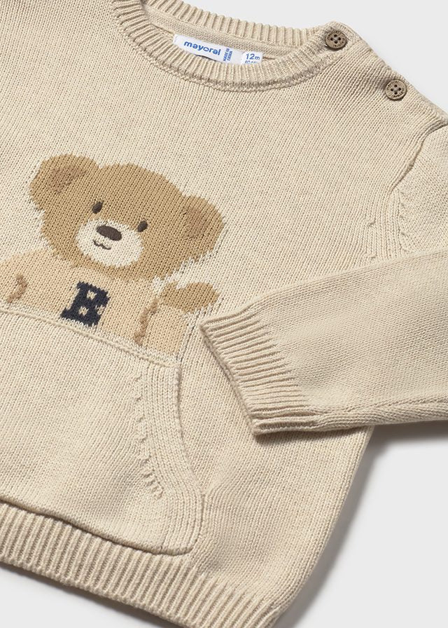 Mayoral Beige Teddy Jumper