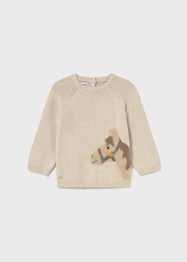 Mayoral Beige Horse Jumper