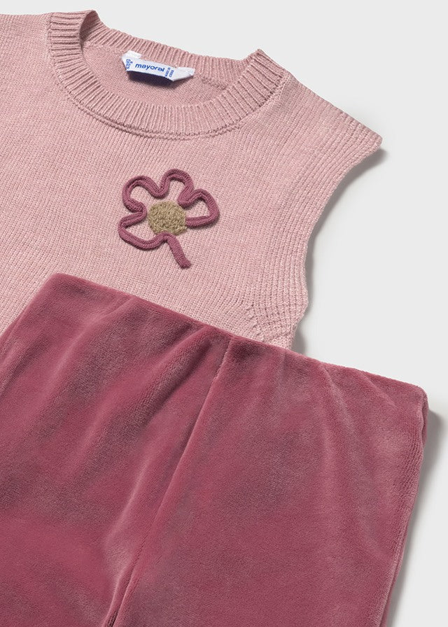 Mayoral Pink Velour Set