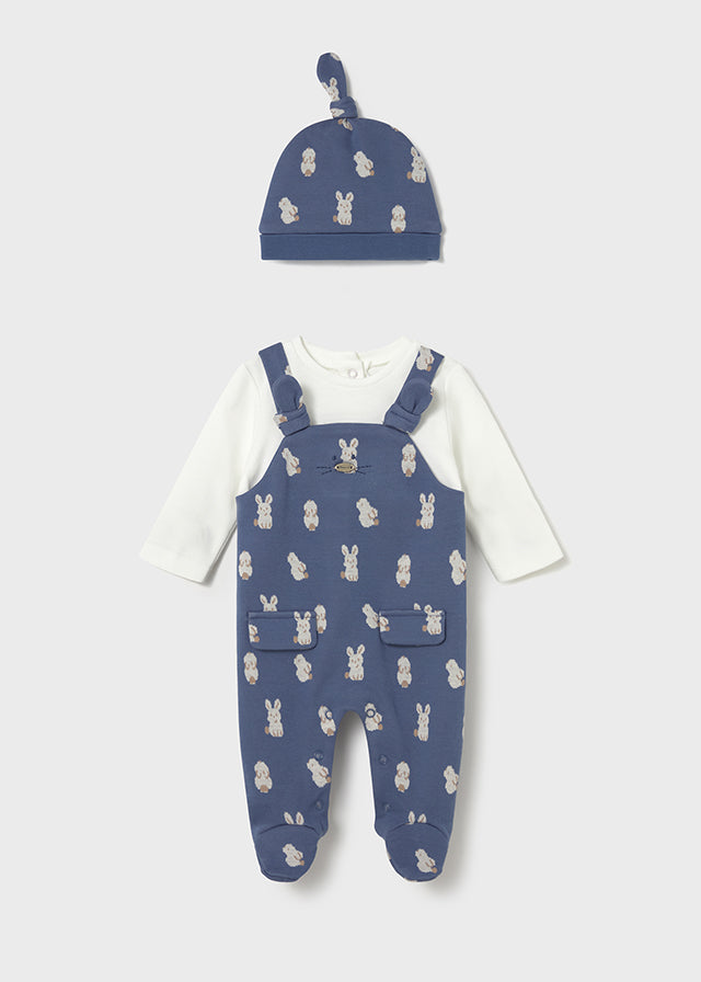 Mayoral Navy Blue Dungaree Set