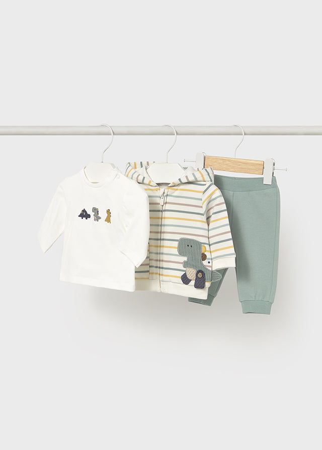 Mayoral Green Dino 3 Piece Tracksuit