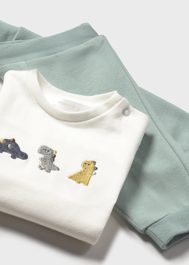 Mayoral Green Dino 3 Piece Tracksuit
