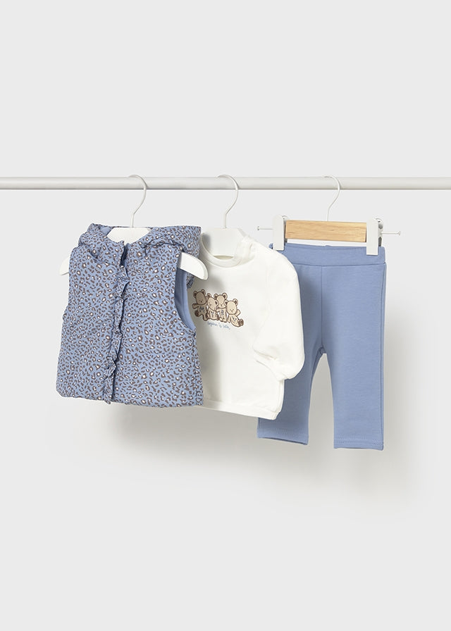 Mayoral Blue Bird Gilet Set