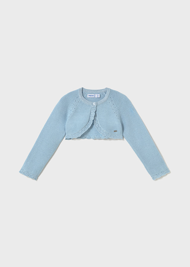 Mayoral Sky Blue Knit Bolero