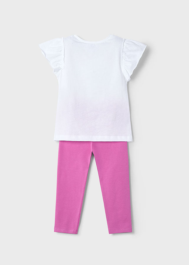 Mayoral Pink Flower Leggings Set