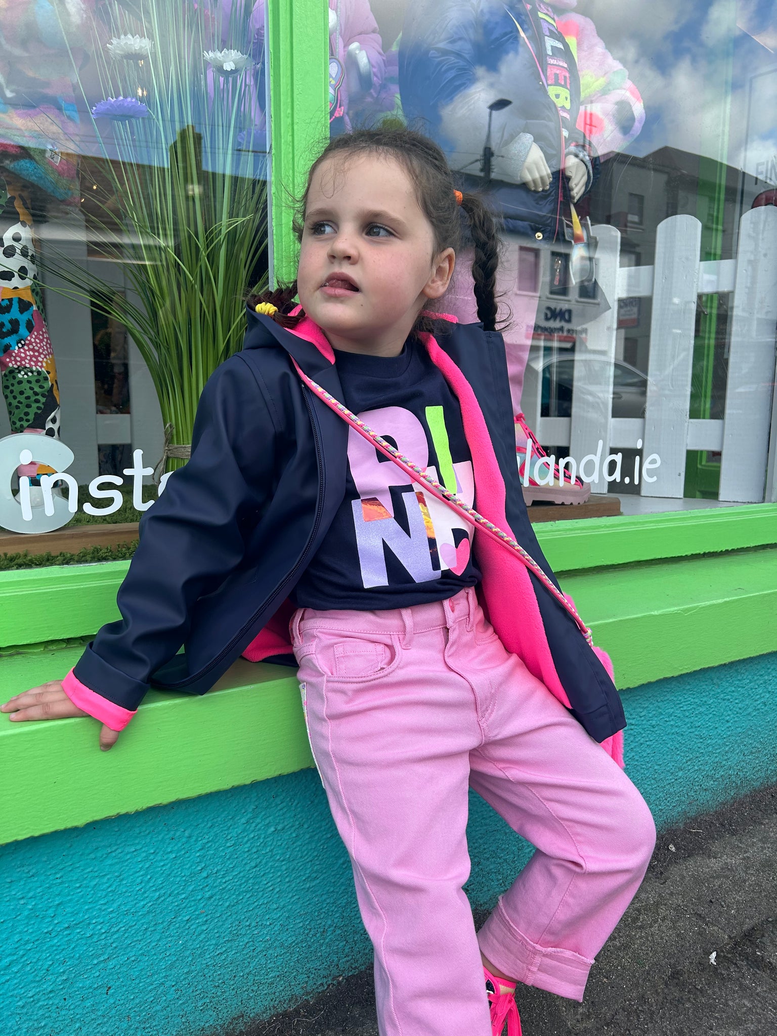 Billieblush Navy Rain Coat