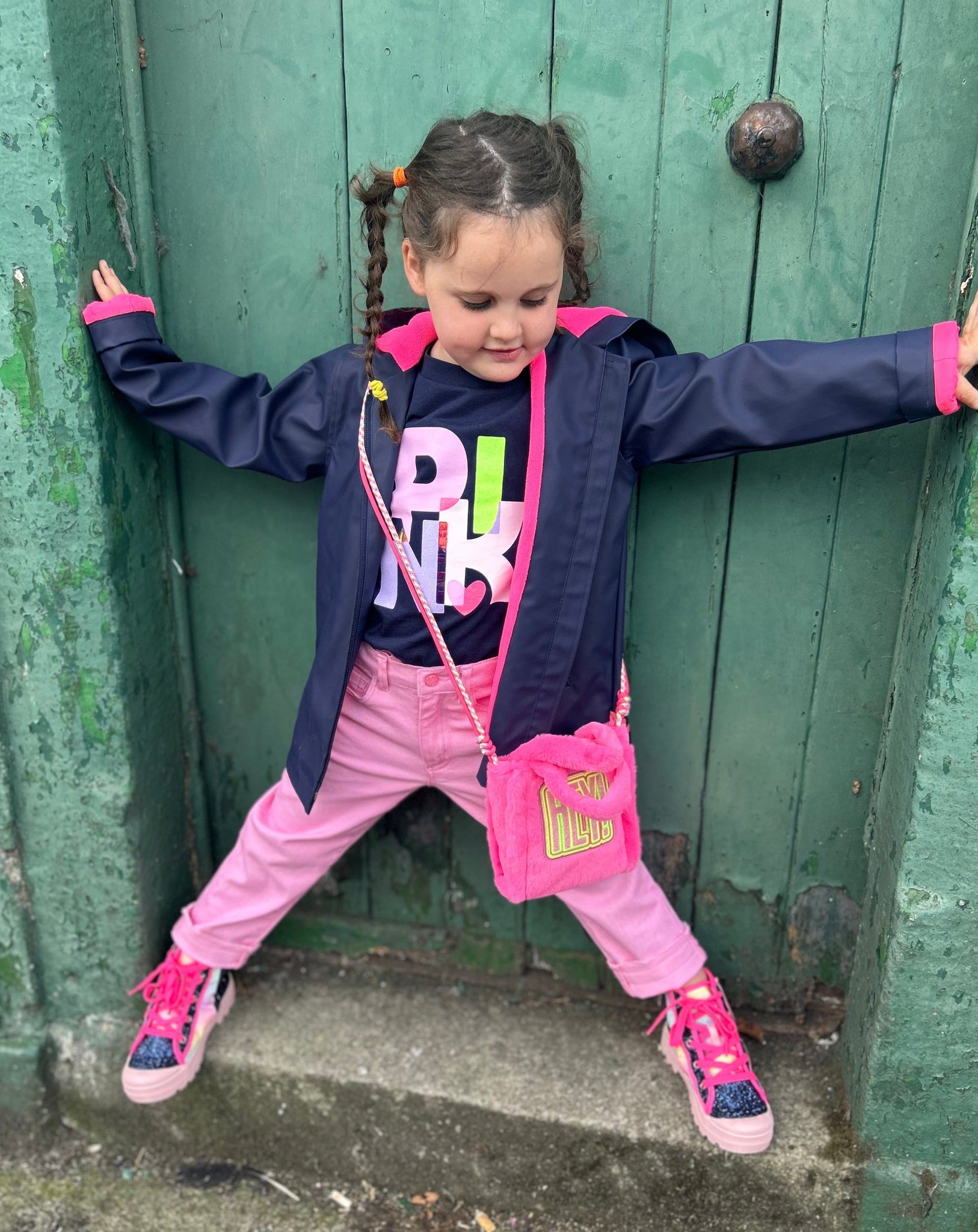 Billieblush Navy Rain Coat