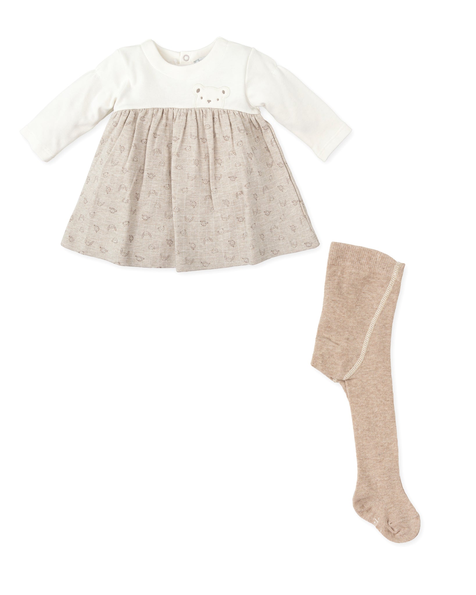 Tutto Piccolo Baby Beige/Cream Dress