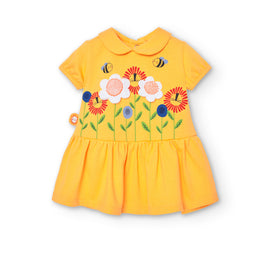 Boboli Baby Yellow Flower Dress