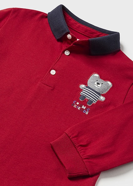 Mayoral Boys Red Cosmic Polo Shirt