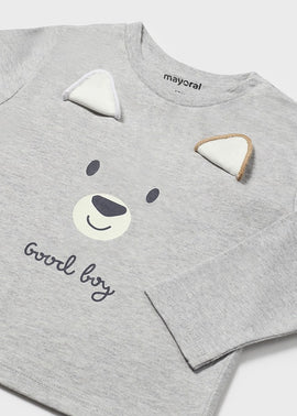 Mayoral Boys Grey 'Good Boy' Top