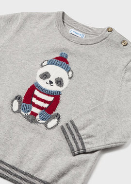 Mayoral Boys Grey Racoon Jumper