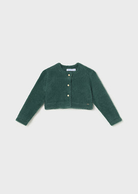 Dark Green Fluffy Cardigan