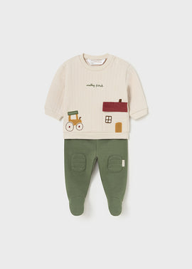 Mayoral baby Boys Green Tractor Set