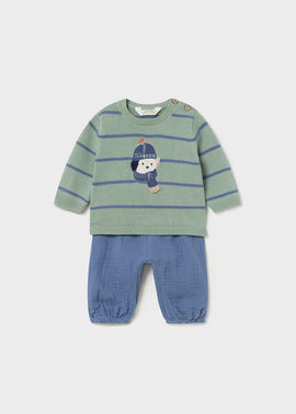 Mayoral Baby Boys Green Jumper Set