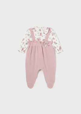 Mayoral Baby Girls Pink Romper Set