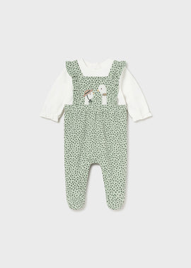 Mayoral Baby Girls Green Romper Set