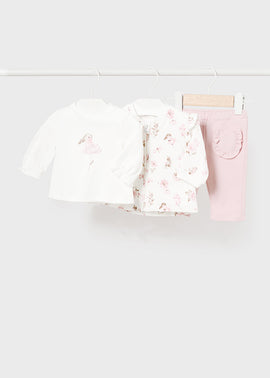 Mayoral Baby Girls Pink Floral Set