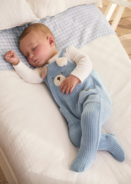 Mayoral Baby Boys Blue Dungaree Romper