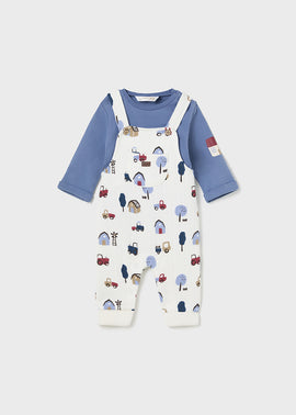 Mayoral Baby Blue Dungaree Set