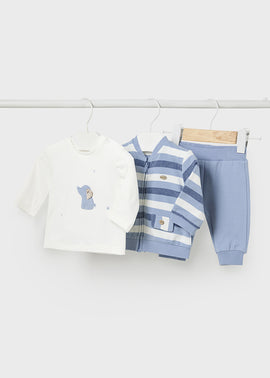 Mayoral Baby Blue Stripe Set