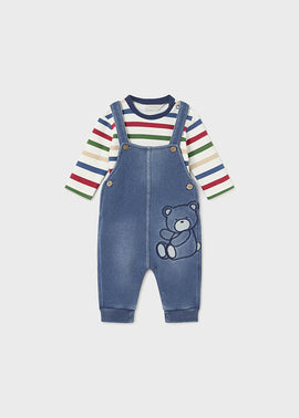 Mayoral Baby Denim Dungaree Set