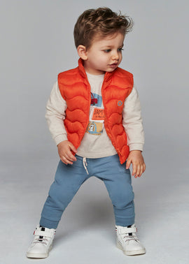 Mayoral Boys Orange Gilet Three Piece Set