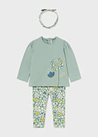 Mayoral Green Legging Set With Hairband