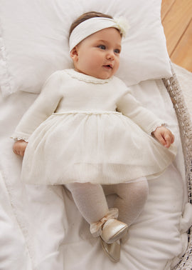 Mayoral Baby Girls Cream Dress