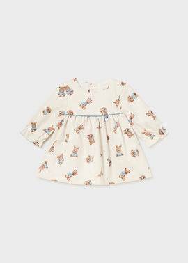 Mayoral Baby Girls Cream Teddy Dress