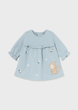 Mayoral Baby Girls Blue Squirrel Dress