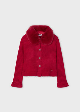 Mayoral Girls Red Cardigan