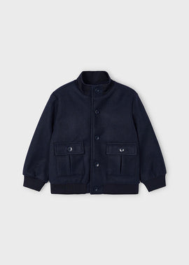 Mayoral Boys Navy Wool Bomber Jacket