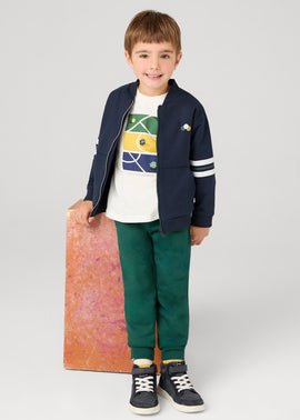 Mayoral Boys Three Piece Navy/Green Tracksuit