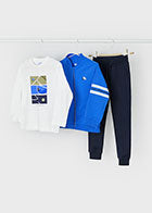 Mayoral Boys Three Piece Navy/Blue Tracksuit