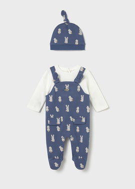 Mayoral Navy Blue Dungaree Set