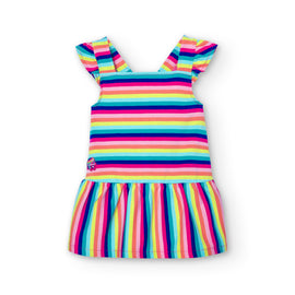 Boboli Girls Multicolour Stripe Dress