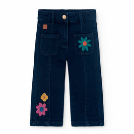 Boboli Girls Flower Denims