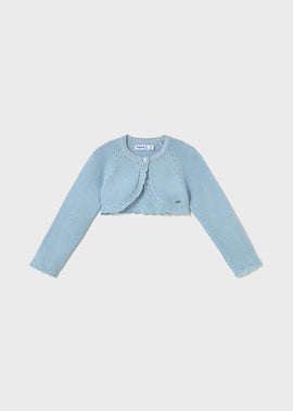 Mayoral Sky Blue Knit Bolero