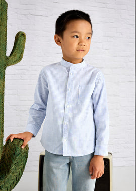 Mayoral Sky Blue Linen Shirt