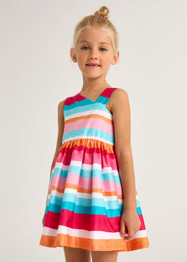 Mayoral Magenta Stripe Dress