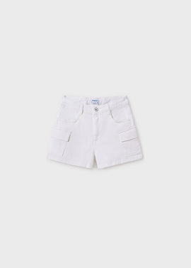 Mayoral White Cargo Shorts