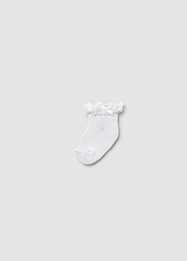 Mayoral White Frill Socks